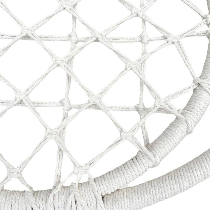 Гамак круглий "Macrame", білий, подушка. 