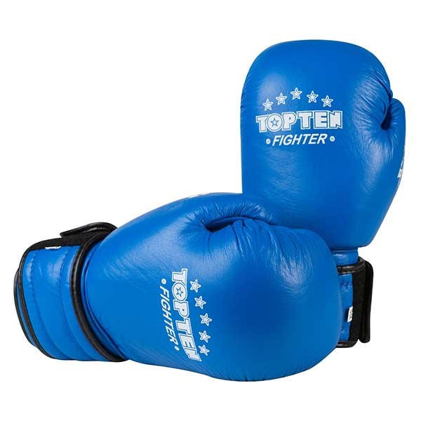 Боксерські рукавички TopTen X-2 шкіра, 10oz,12oz,синій.