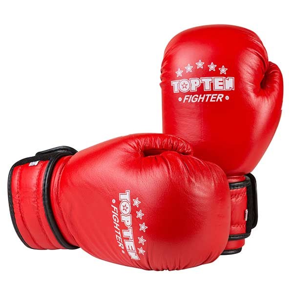 Боксерські рукавички TopTen X-2, шкіра, 8oz, червоний.