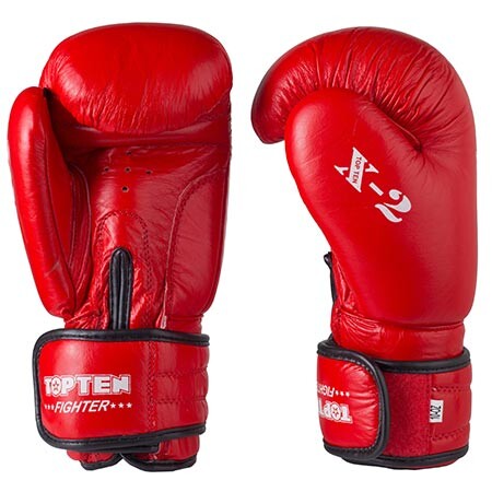 Боксерські рукавички TopTen X-2, шкіра, 8oz, червоний.