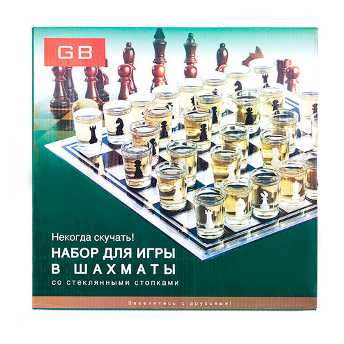 Шахи, шашки скляні, фігури склянка, 3 в 1.