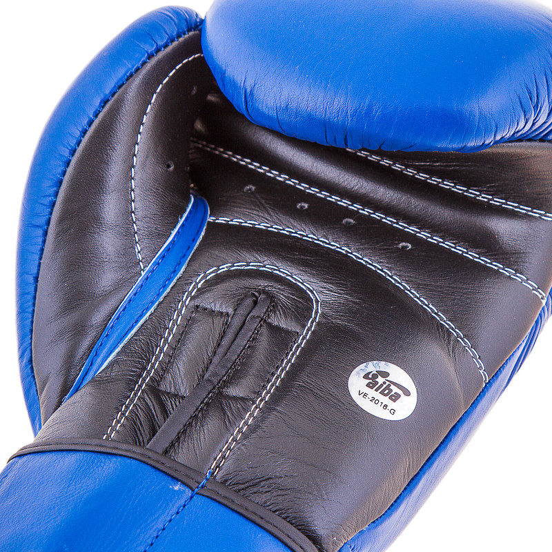 Боксерські рукавички Velo AIBA, шкіра, 10oz, синій