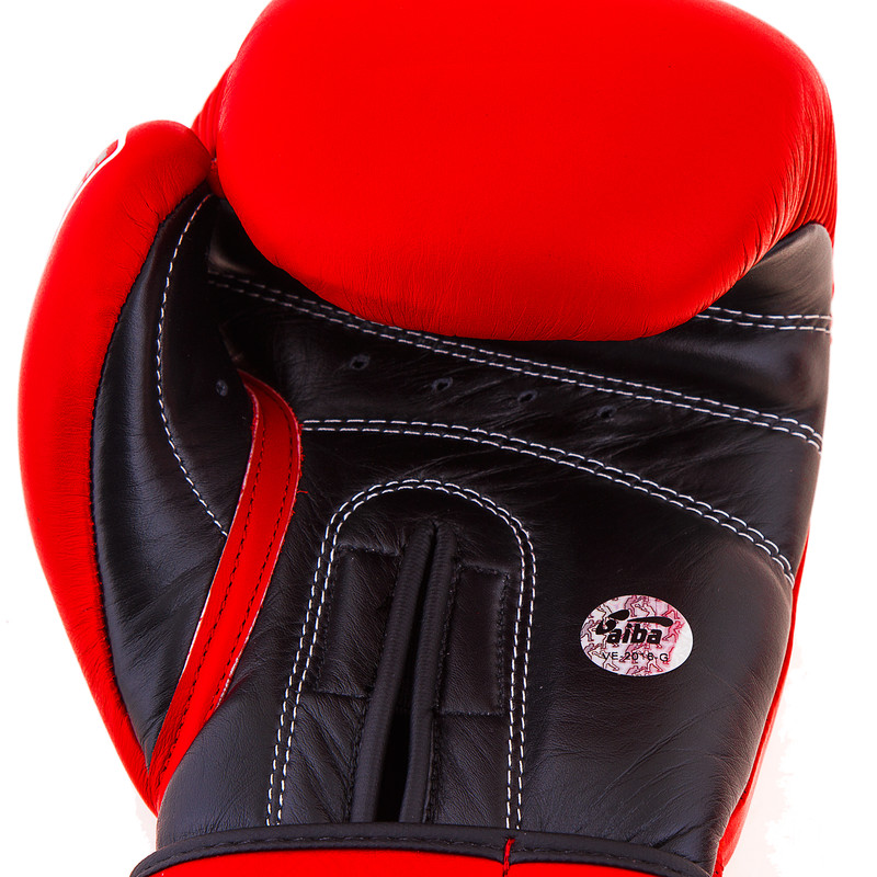 Боксерські рукавички Velo AIBA, шкіра, 12oz, червоний