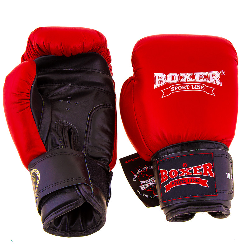 Боксерські рукавички Boxer Profi ФБУ, 12 oz, червоний.
