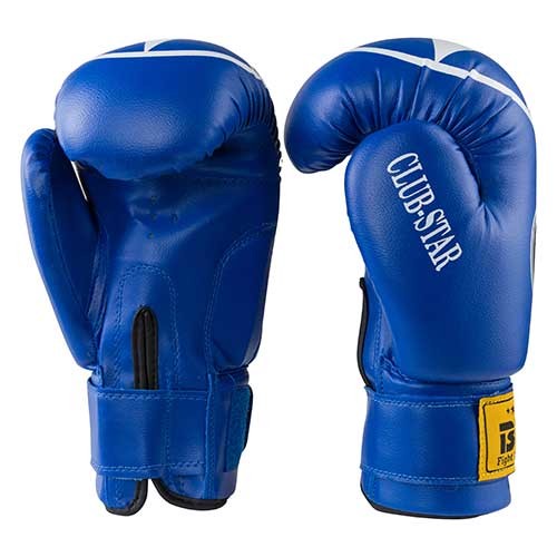 Боксерські рукавички BWS ClubStar, 12oz, синій.