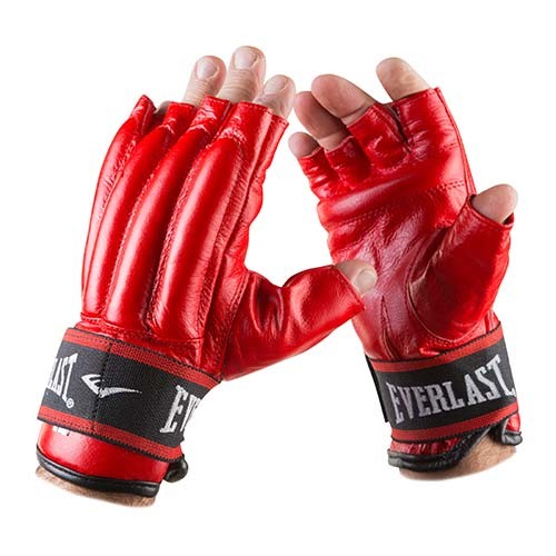 Рукавички шингарти Ever, шкіра, на липучці, розміри M, L,  червоний. Розпродаж!