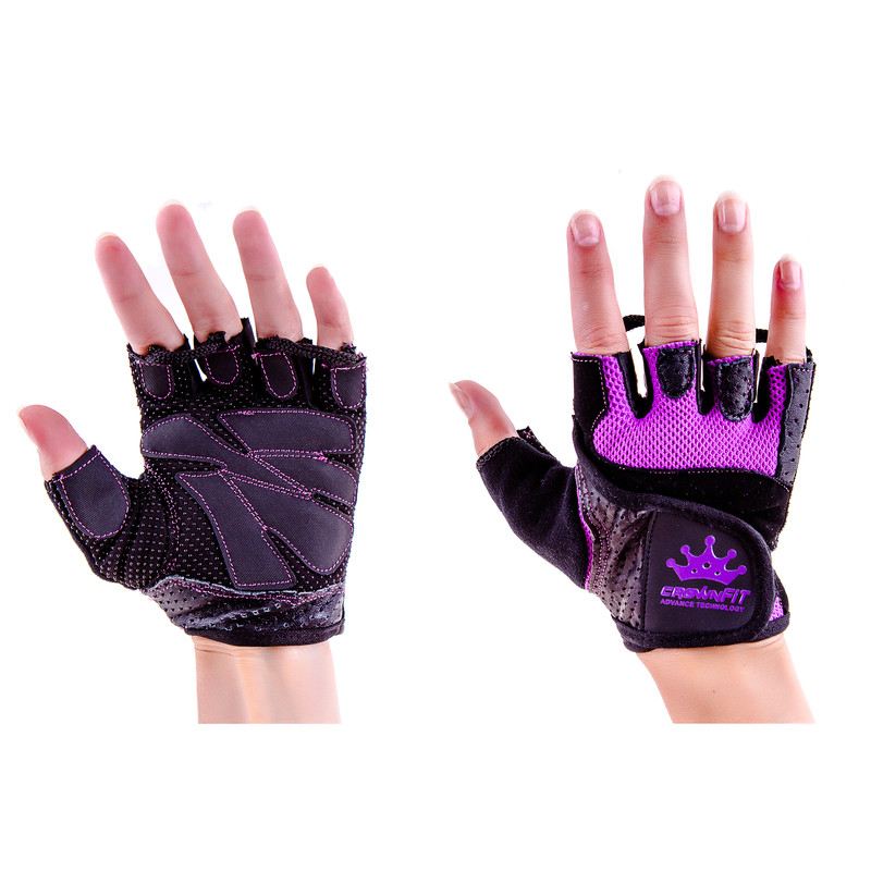 Рукавички вело, фітнес CrownFit Grippy Nap, RX-04, розмір S, M, кольори в асортименті.