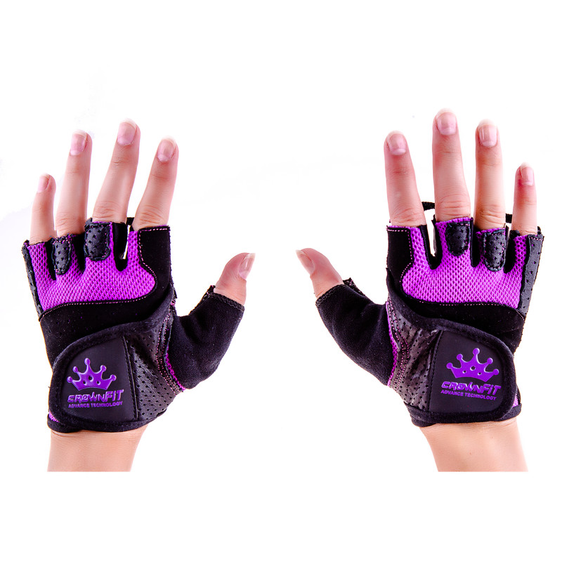 Рукавички вело, фітнес CrownFit Grippy Nap, RX-04, розмір S, M, кольори в асортименті.
