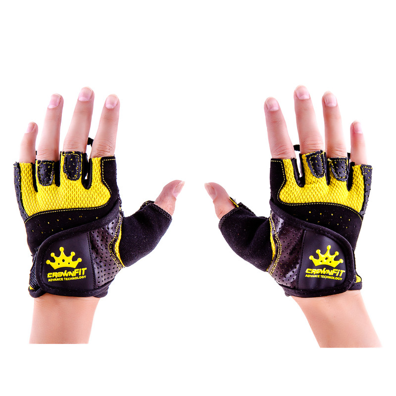 Рукавички вело, фітнес CrownFit Grippy Nap, RX-04, розмір S, M, кольори в асортименті.