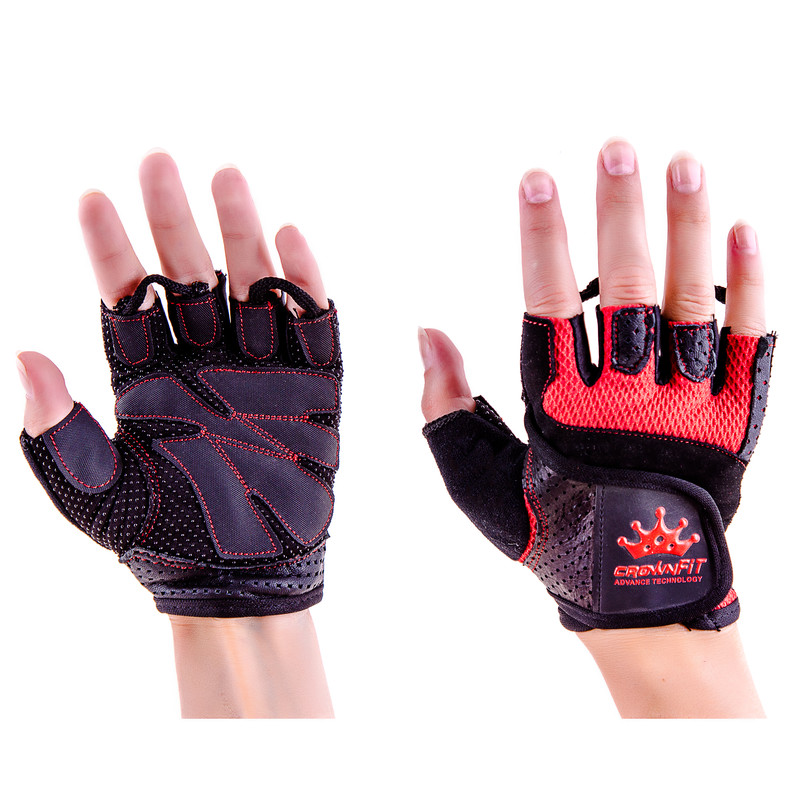Рукавички вело, фітнес CrownFit Grippy Nap, RX-04, розмір S, M, кольори в асортименті.