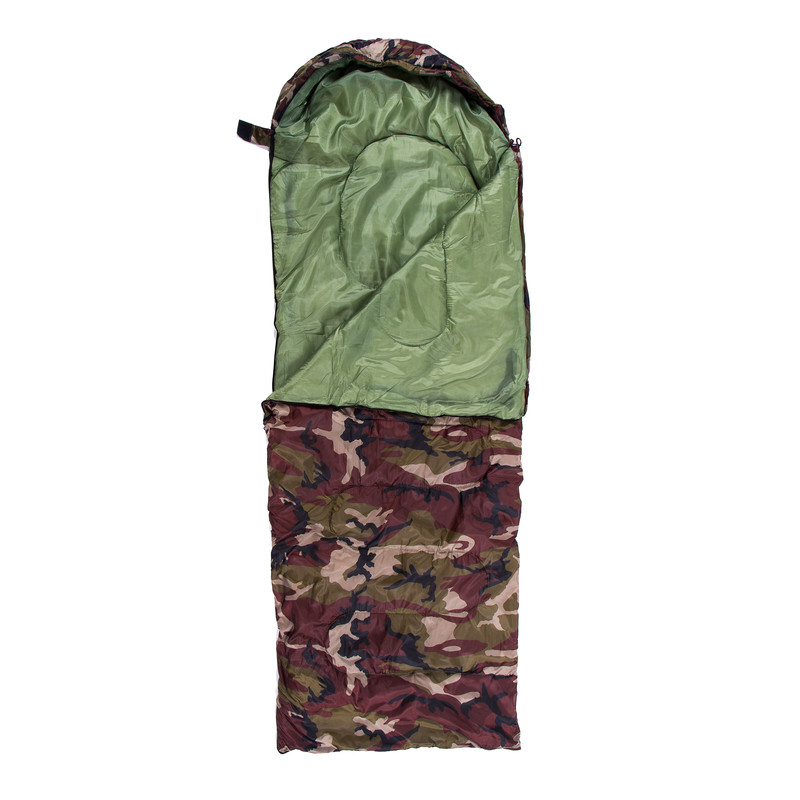 Спальник 250гр/м2, камуфляж коричневий, ковдра, (180+30) х75см.