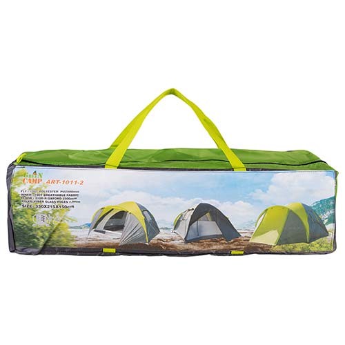 Намет 3-місний GreenCamp 1011-2,  2 входи.