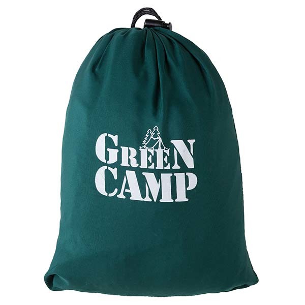 Гамак GreenCamp "MINAS", 270х180см, поліестр, зелений, 2 карабіна. Знижка на ящик.