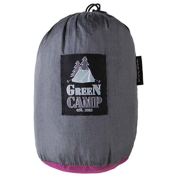 Гамак GreenCamp "VOYAGE", 300х200см, парашутний шовк, сірий/вишневий. Знижка від 20шт.