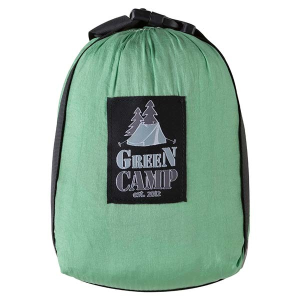 Гамак GreenCamp "CANYON", 310х220 см, парашутний шовк, сірий/зелений. Знижка від 20 шт.
