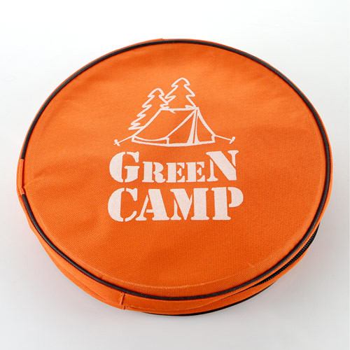 Відро туристичне GreenCamp, 11л розкладне, помаранчеве. 