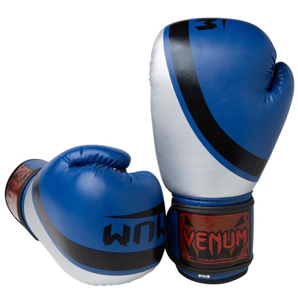 Боксерські рукавички Venum, DX-55, 10oz,12oz, синій-срібло.