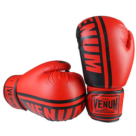 Боксерські рукавички Venum, PVC-19, 8oz,10oz,12oz, червоний.