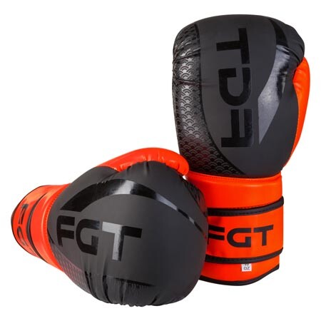 Боксерські рукавички FGT, Flex, 8oz, 10oz, 12oz, помаранчевий/чорний.