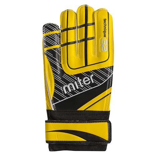 Воротарські рукавички Latex Foam MITER, жовтий, розміри 5, 6, 7, 8, 9.