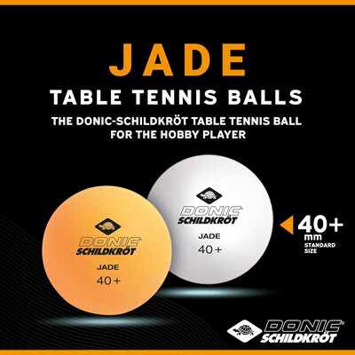 Шарики для настольного тенниса Donic Jade ball 40+, 6 шт, белый.