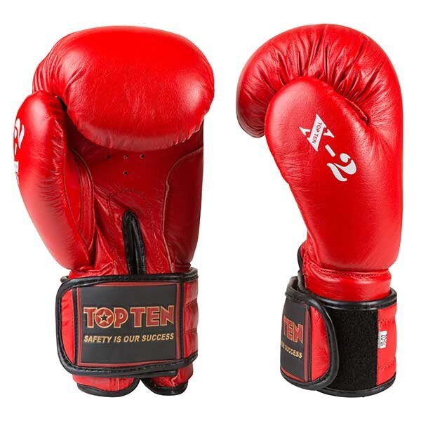 Боксерські рукавички TopTen X-2, DX, 8oz, червоний.