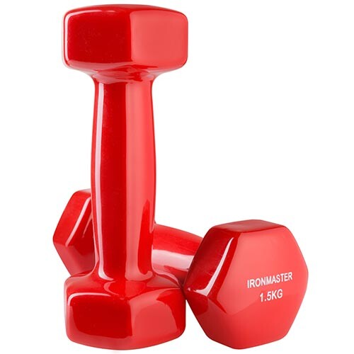 Гантелі IronMaster, вініл, 1,5 кг х 2 шт. Знижка від 16 пар.