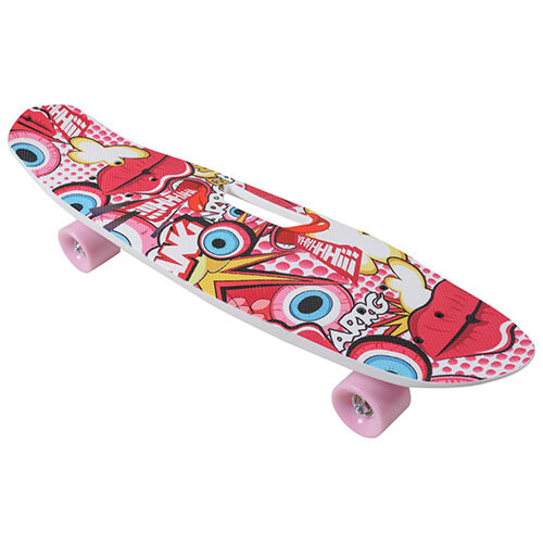 Скейт PennyBoard, 63х17cm, ручка, 5 видів, PU 60х45мм. Знижка на ящик.