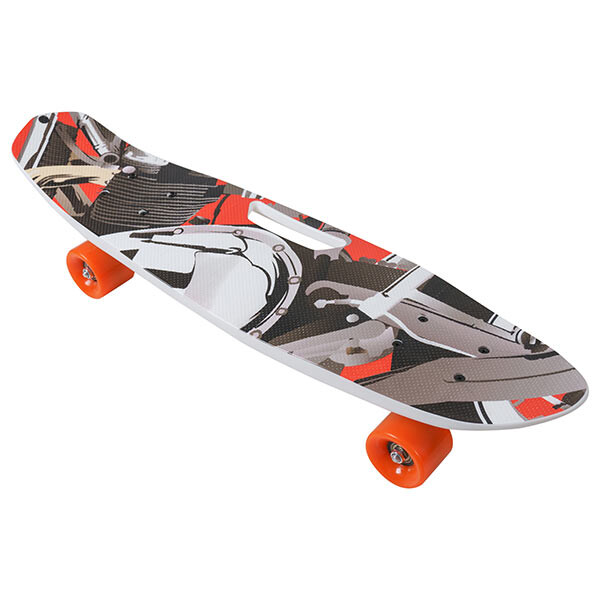 Скейт PennyBoard, 63х17cm, ручка, 5 видів, PU 60х45мм. Знижка на ящик.