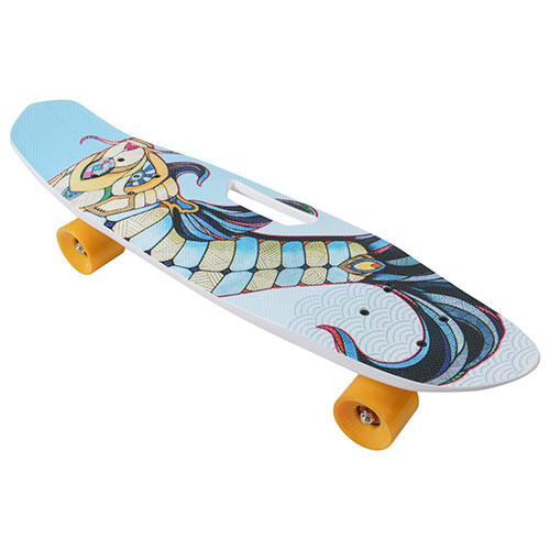 Скейт PennyBoard, 63х17cm, ручка, 5 видів, PU 60х45мм. Знижка на ящик.