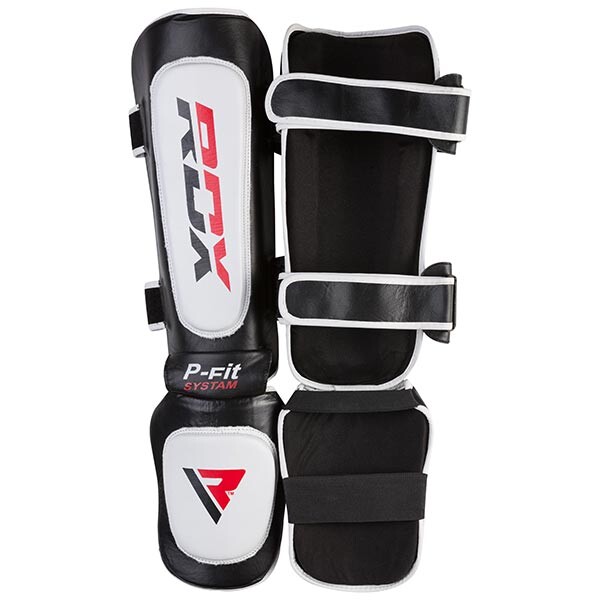 Захист ноги MMA D-X, шкіра, чорно-білий, розмір M, L, XL.