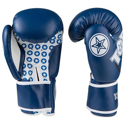Боксерські рукавички TopTen WARRIOR, PVC, 6oz,8oz,10oz, 12oz, синій.