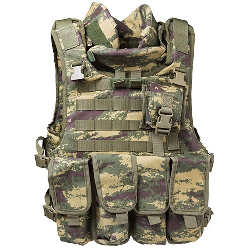 Розвантаження, плити 3А+, захист шиї, паху, цифровий камуфляж, 4.8кг.