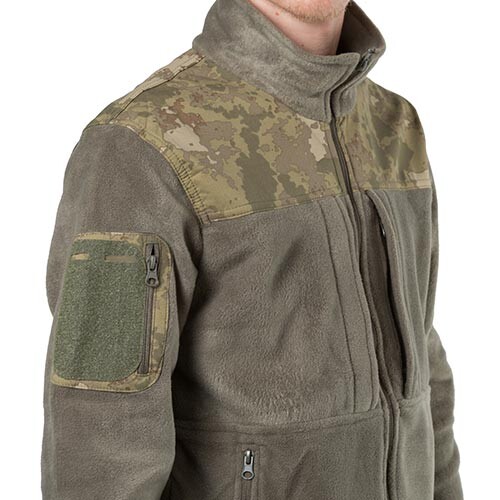 Куртка флісова Bikatex-4, олива, розм. XL, вставка на плечах.