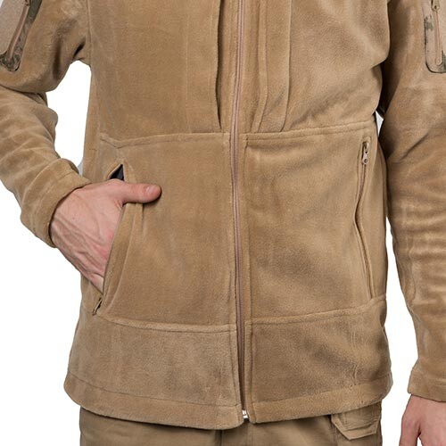Куртка флісова Bikatex-4, койот, розм. XL, вставка на плечах.