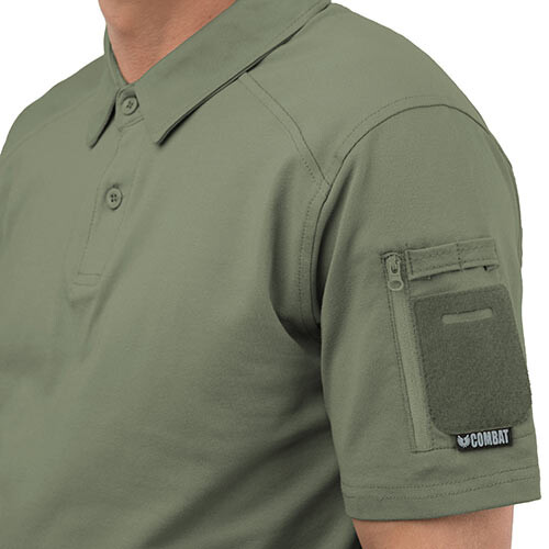 Футболка поло Combat, колір олива, розмір 2XL.