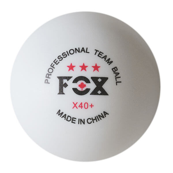 Шарики для настольного тенниса Fox 3*, 6шт, белый.