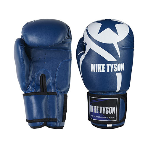 Боксерські рукавички Mike Tyson, PVC, 8oz, 10oz, 12oz, синій.