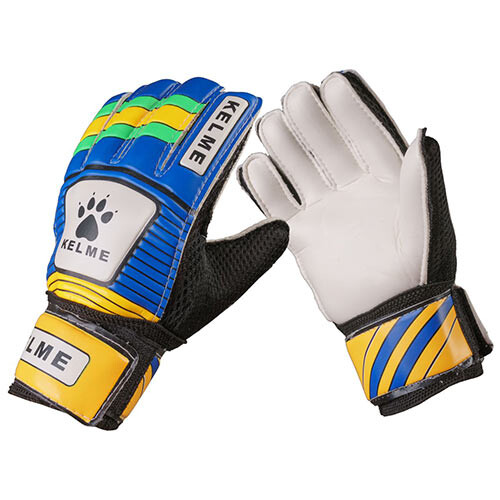 Воротарські рукавички Latex Foam Kelme, помаранчевий/синій, розміри 6, 7, 8.