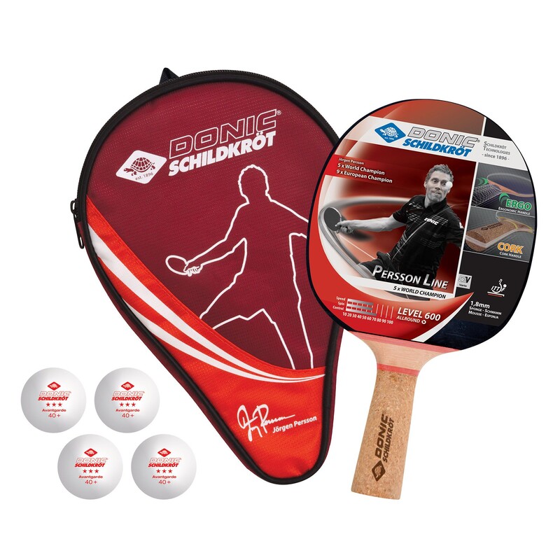 Ракетка для настільного тенісу Donic Persson 600 Gift set, коркова ручка.