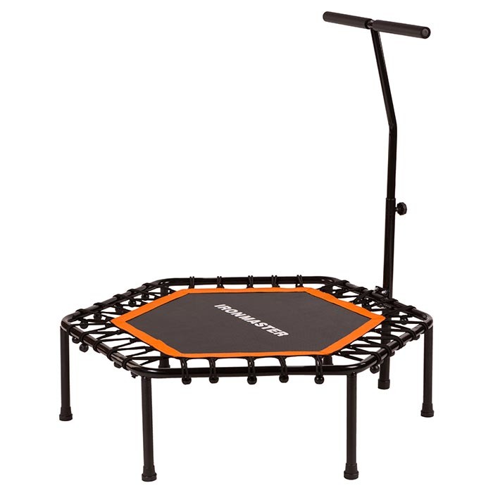 Фітнес батут із ручкою, 40" (101см) IronMaster, чорний.
