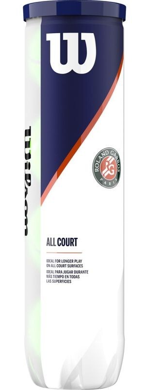 М'яч тенісний Wilson ROLAND GARROS ALL CT 4 BALL, 4шт.