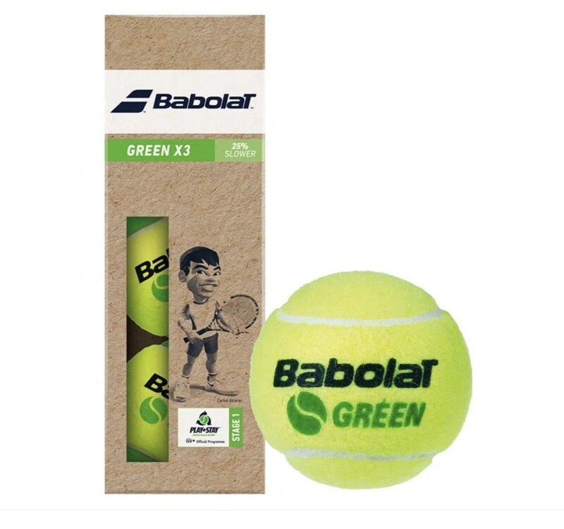 М'яч тенісний Babolat GREEN, 3 шт.