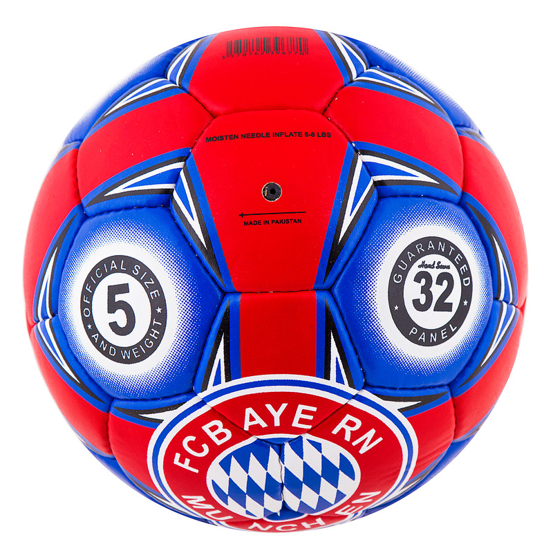 М'яч футбольний Grippy G-14 FLBayer, червоний/синій. Знижка від 50 шт.