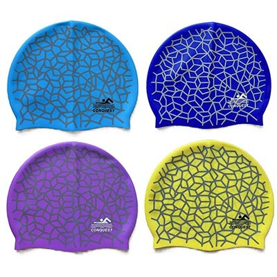 Шапочка для плавання силіконова Conquest SC43, павутинка.