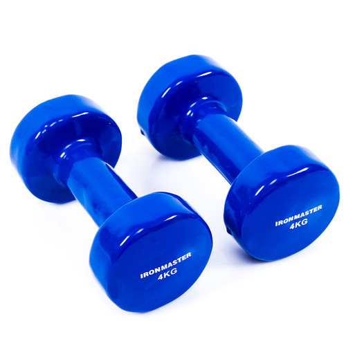 Гантелі IronMaster, вініл, 4 кг х 2 шт. Знижка від 6 пар.