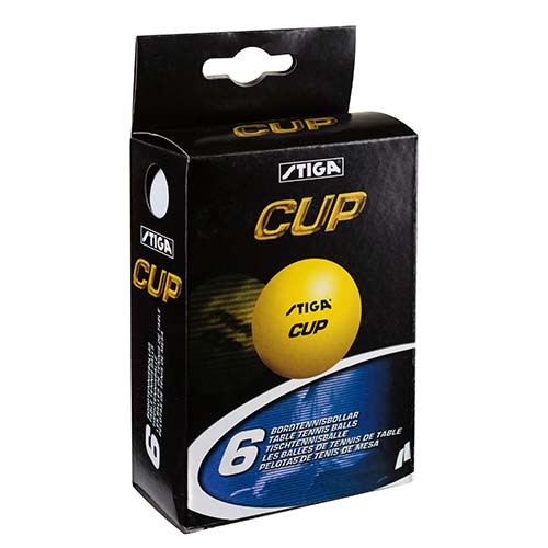 Шарики для настольного тенниса Stiga Cup 3*, 6 шт, белый, C-6