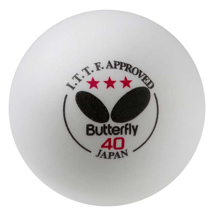 Кульки для настільного тенісу Butterfly***, 3шт, білий, BB-4803W.