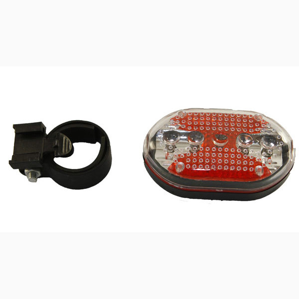 Ліхтар велосипедний, мигалка, 5LED, J-RT08. Знижка від 10 шт.