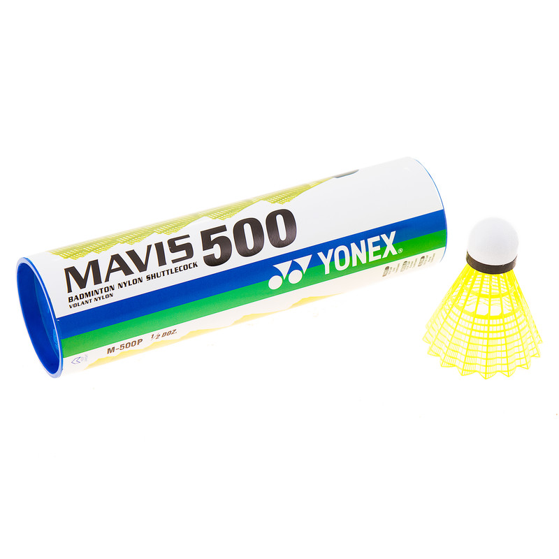 Волани Mavis Yonex 500, жовтий, нейлон, 6шт